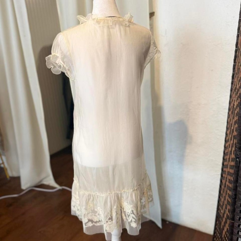 Elie Tahari Sheer Mesh Lace Women's Dress Fairy Core - Picture 5 of 8